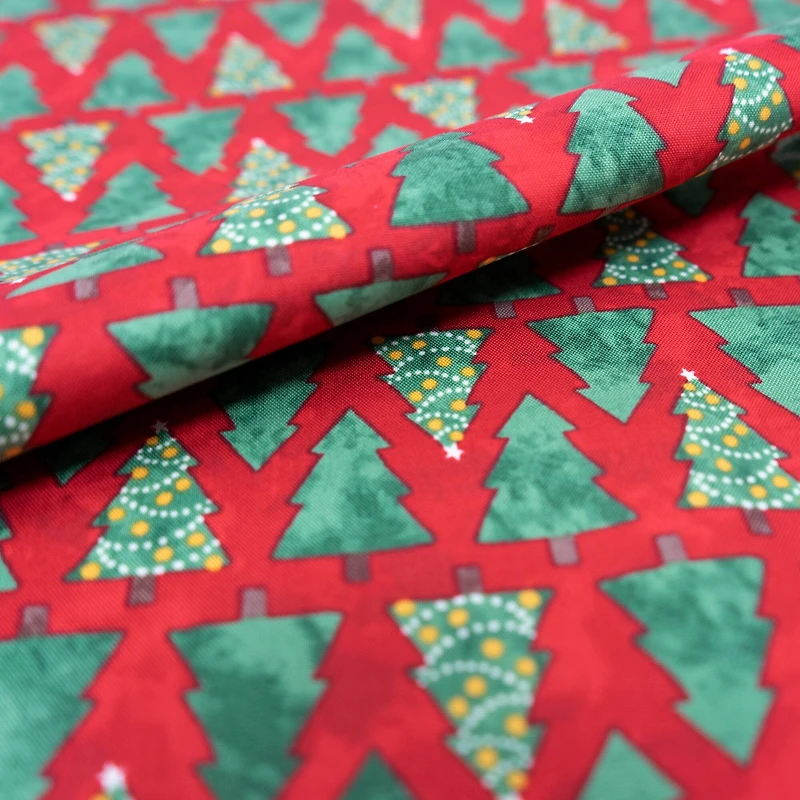 SINGER Christmas Holiday Gnomes Trees Cotton Fabric