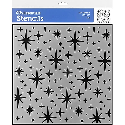 PA Essentials Star Pattern Stencil, 12'' x 12''