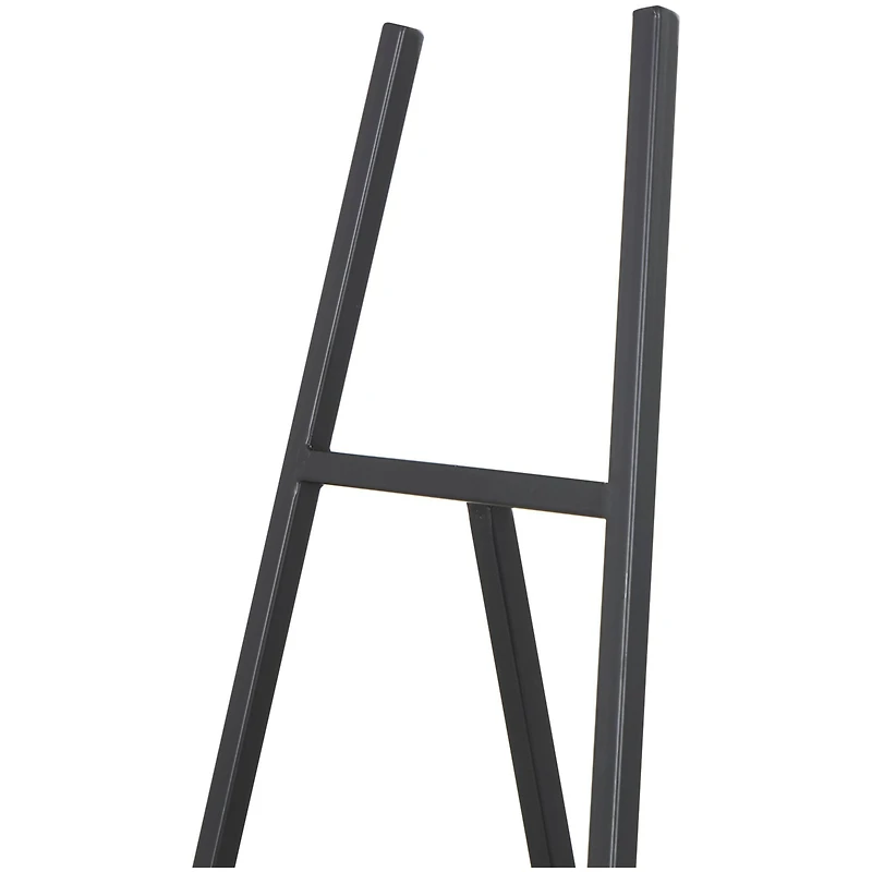 56" Black Metal Geometric 3-Tier Easel