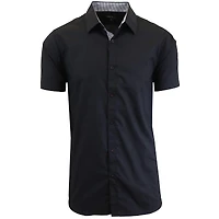 Galaxy by Harvic Slim Fit Short Sleeve Men's Dress Shirt