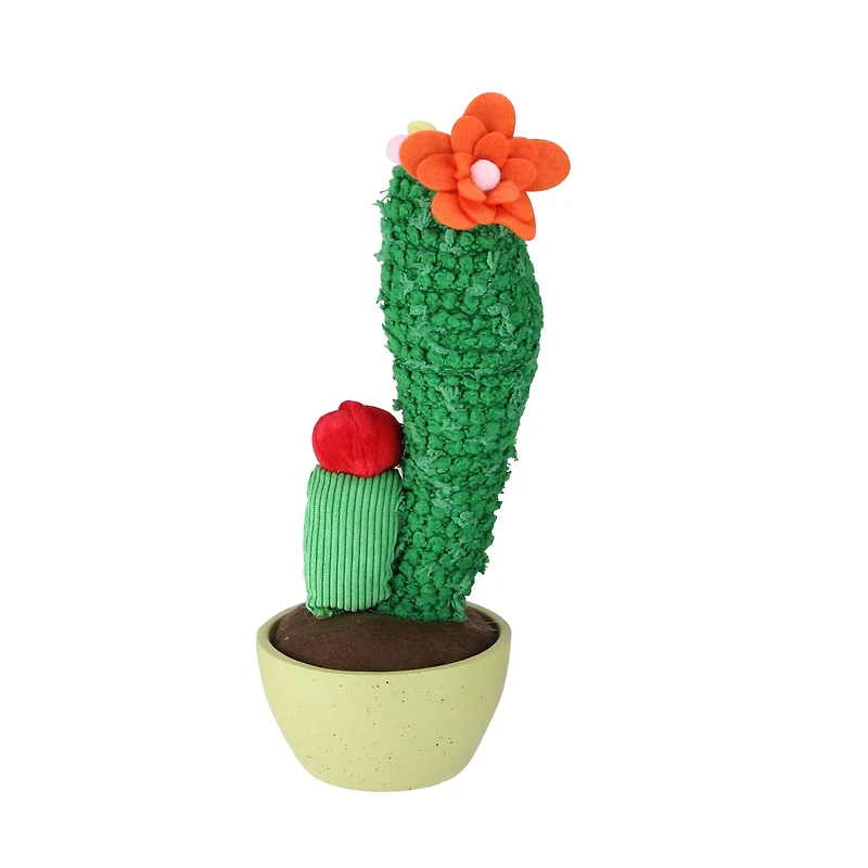 12" Mixed Plush Cactus Plant in Faux Ceramic Pot