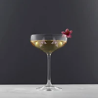 JoyJolt® 14oz. Meadow Butterfly Crystal Martini Glass Set, 2ct.