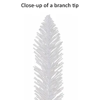 5ft. Pre-Lit White Carson Artificial Pine Christmas Tree, Clear Lights