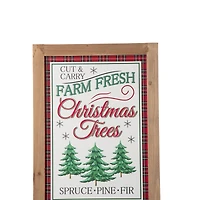Glitzhome® 24" Wooden Christmas Trees Porch Sign