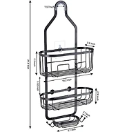 NEX™ 24.8" Black Over the Shower Caddy