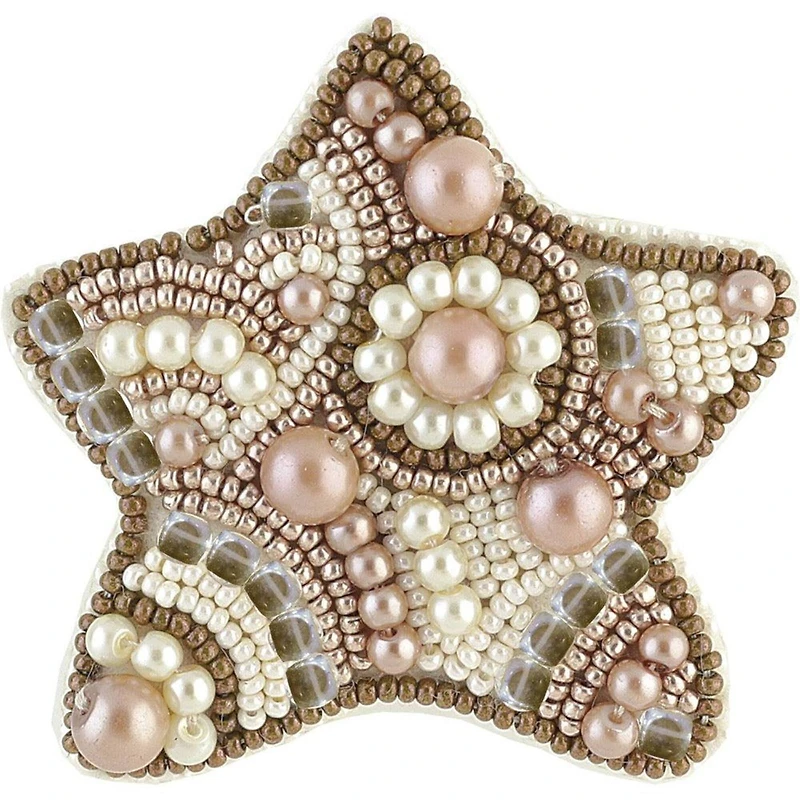 Crystal Art Beadwork Kit For Creating Brooch Set Of Pictures Gingerbread