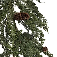 Hello Honey 6ft. Faux Spruce & Pine Garland with Natural Pinecones