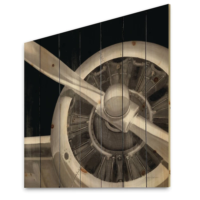 Designart - Travel by Air Grey Plane