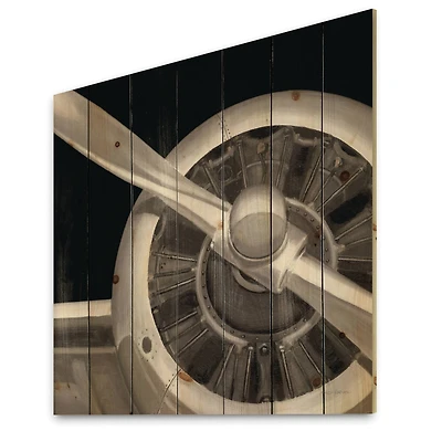 Designart - Travel by Air Grey Plane