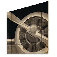 Designart - Travel by Air Grey Plane