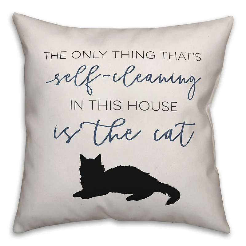 Self-Cleaning Cat Throw Pillow