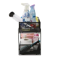 Mind Reader 2-Tier Metal Mesh Organizer Slide Out Basket Drawer