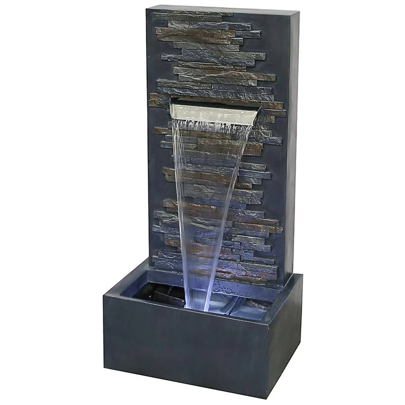 Design Toscano Modern Cascading Waterfall Wall Fountain