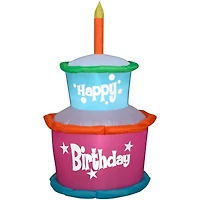 3.5ft. Airblown® Inflatable Birthday Cake with Candle