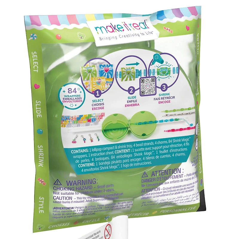 Make It Real™ Shrink Magic™ Sweet & Sour Lollipop Bracelet Kit Set