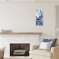 Stupell Industries Stylized Blue Sea Turtle Swimming In Ocean Canvas Wall Art