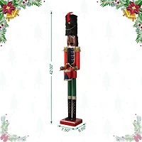 Glitzhome® 42" Wooden Christmas Soldier Nutcracker