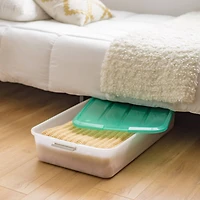 IRIS® 50qt. Mint Green & Clear Underbed Storage Box with Latching Lid