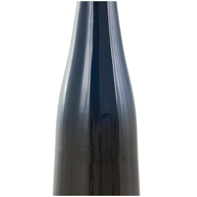 20.25" Blue & Brown Ombre Metal Vase