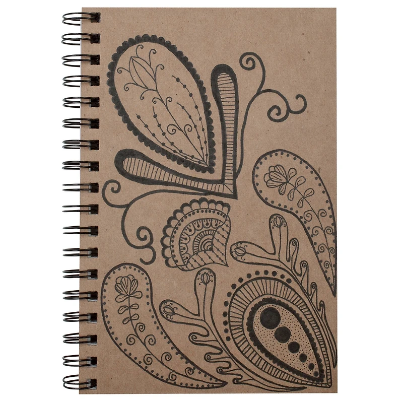 Pacon® UCreate® 9" x 6" Natural Chip Cover Create Your Own Cover Sketch Diary, 6ct.