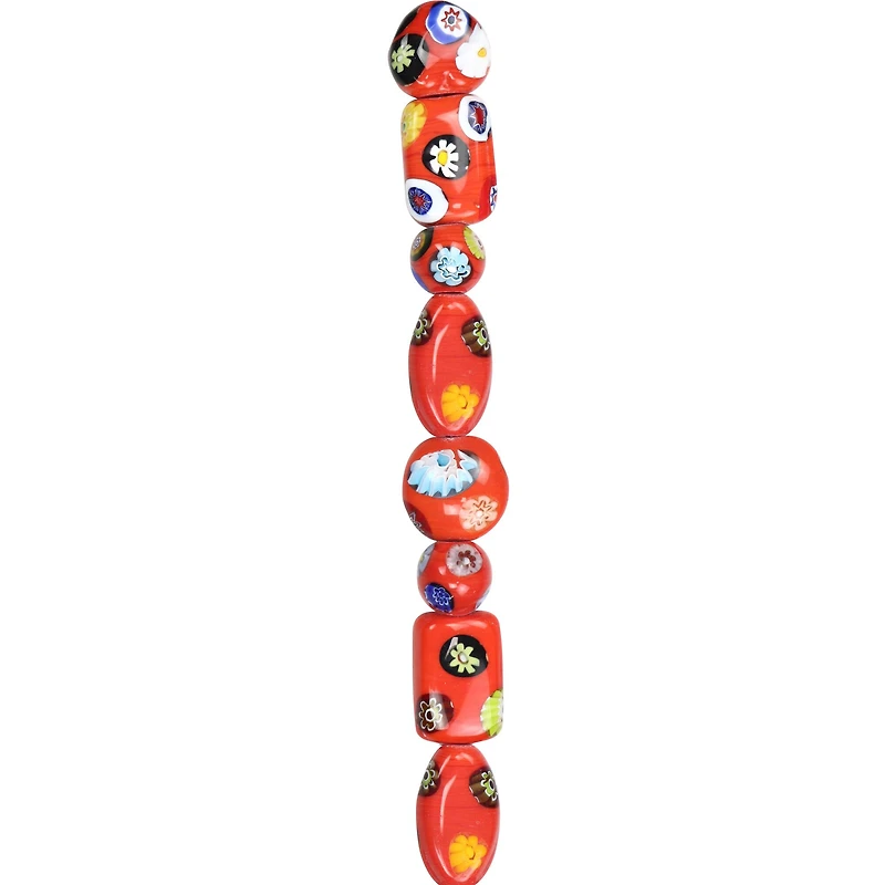 Red Millefiori Mixed Beads by Bead Landing®