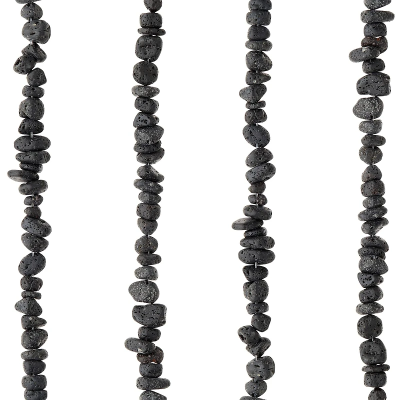 12 Pack: Black Lava Chip Beads, 10mm by Bead Landing™