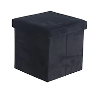 17" Modern Fabric Storage Stool