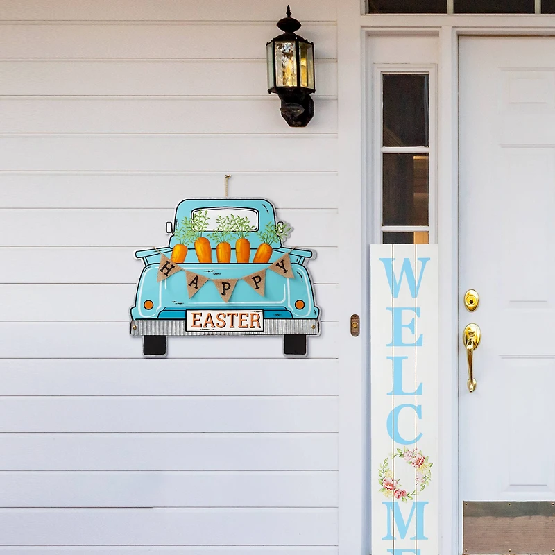 Glitzhome® 26" Easter Metal Truck Yard Stake