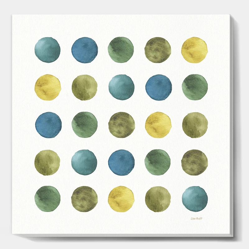 Designart - Green Tones Geometric Circles