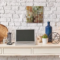 Stupell Industries Painted Earth Tone Oval Abstract Pattern Canvas Wall Art