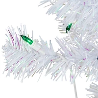 2ft. Pre-Lit Slim White Artificial Christmas Tree, Green Lights