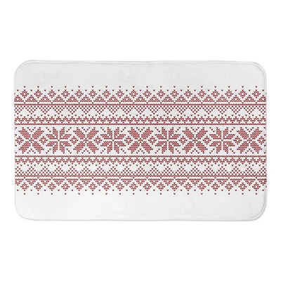 Designs Direct Knit Snowflakes Bath Mat, 34" x 21"