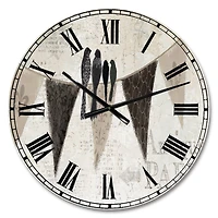 Designart French Bird Flea Market Wall Clock