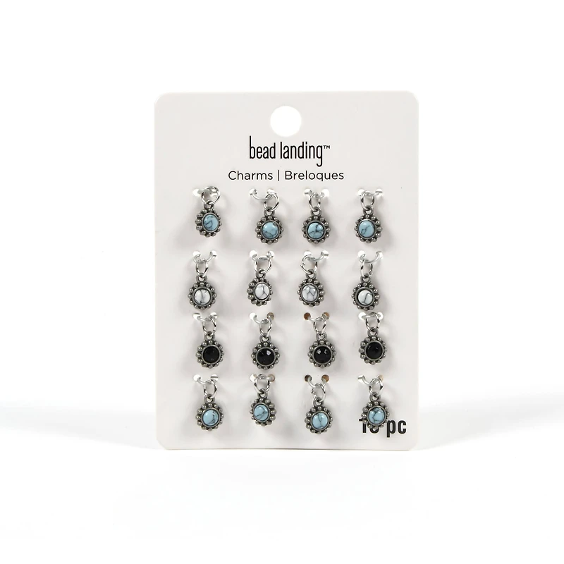 Tiny Bezel Stones Charm Set by Bead Landing™