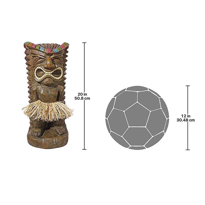 Design Toscano 20" Pau Hana Hawaiian Tiki Totem Statue