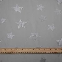 Wyla Black Stars Mesh Polyester Fabric