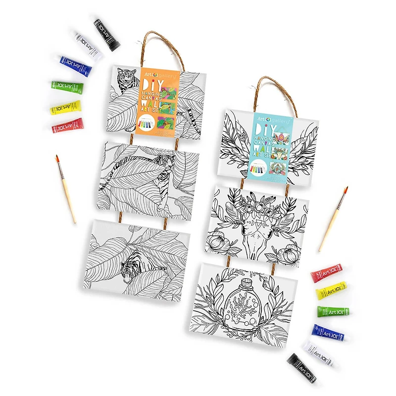 Art 101 Gallery Tiger & Apothecary Hanging Canvas Wall Art Kits