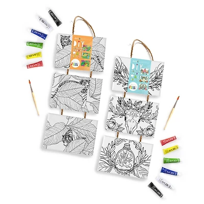 Art 101 Gallery Tiger & Apothecary Hanging Canvas Wall Art Kits