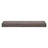 Black Rustic Embossed Wood Floating Wall Shelf