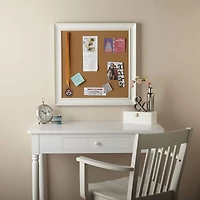 20" White Framed Cork Board by ArtMinds™