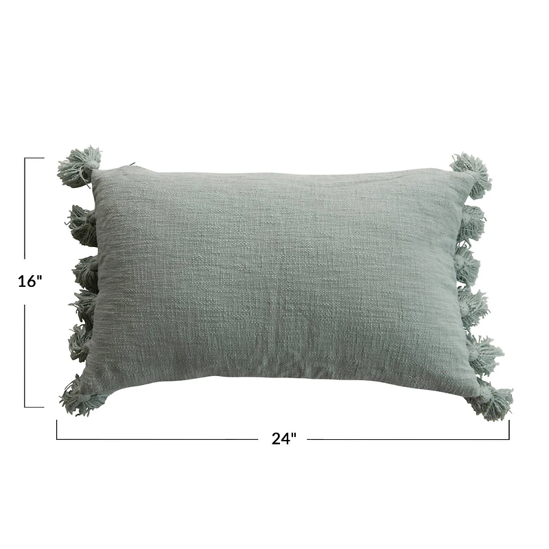 Hello Honey® Cotton Slub Lumbar Pillow with Tassels