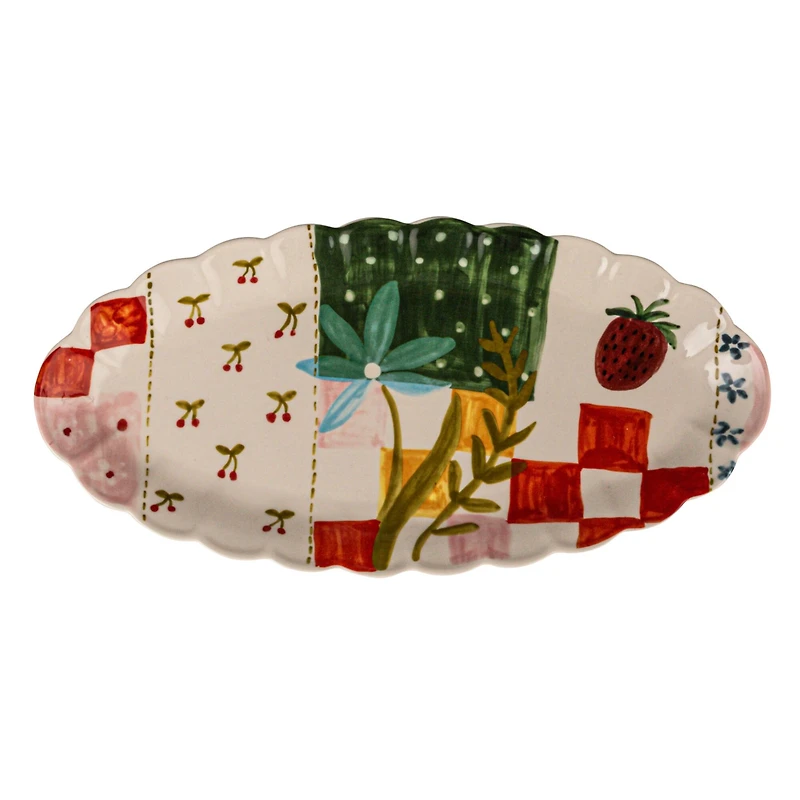 Hello Honey® 14.5" Picnic Daydream Stoneware Platter