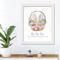 Easter Basket Goodies 16" x 20" White Framed Print Under Plexiglass