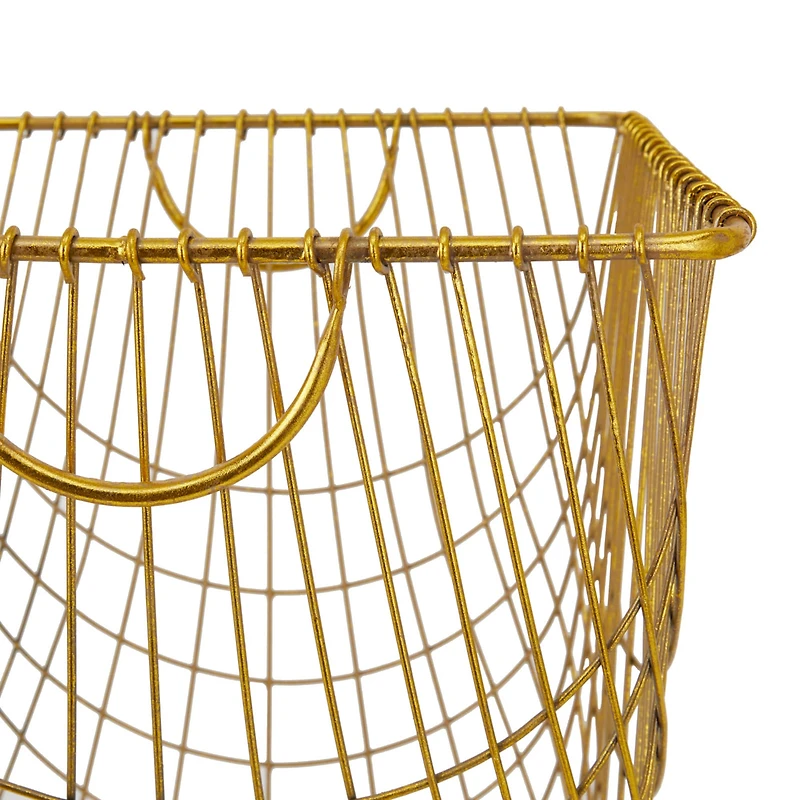 Gold Iron Glam Storage Cart, 24" x 16" x 17"