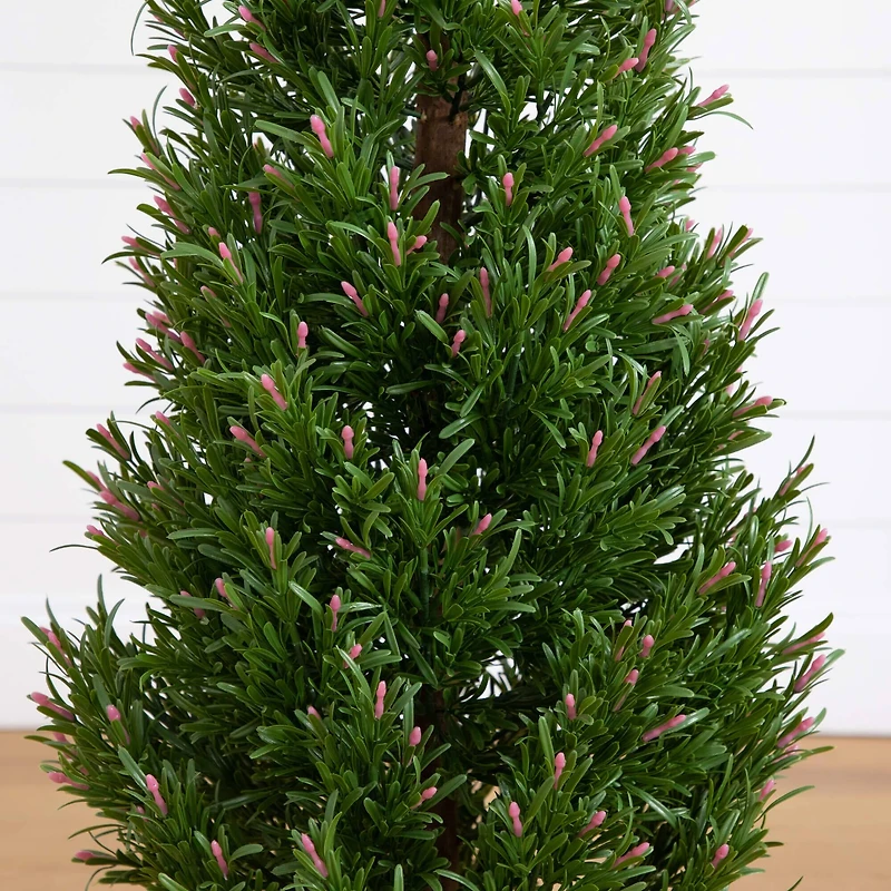 4ft. Potted UV Resistant Rosemary Cone Topiary Tree