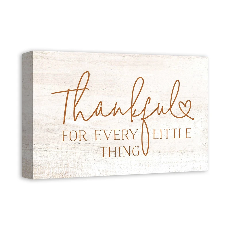 Thankful for Every Little Thing 18" x 12' Canvas Wall Art