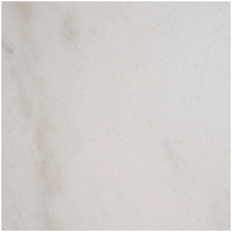 White Marble Geometric Accent Table with Gold Metal Rectangular Stand