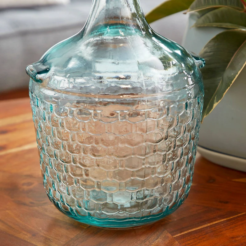 12" Clear Glass Farmhouse Vase