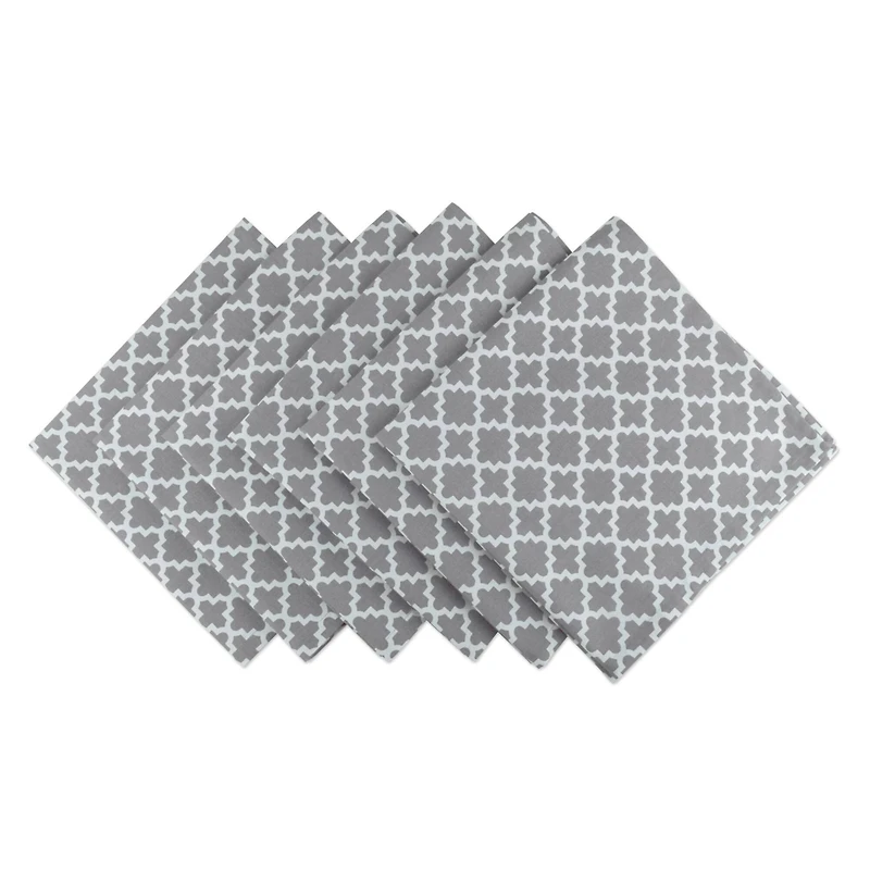 DII® Gray Lattice Napkins, 6ct.