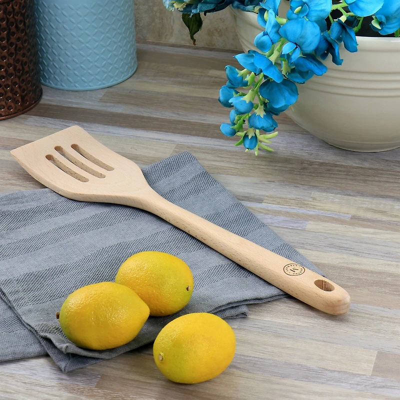 Martha Stewart 14'' Beech Wood Slotted Turner